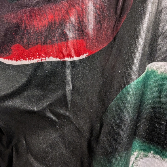 MISS SIXTY 1990s Sharlene Iconic Lips Print Crop Zip Top Vest Gilet - Picture 12 of 12